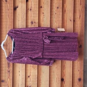 Halogen Purple sparkle dress XL NWT
